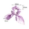 10 Pcs Solid Color Silk Satin Scrunchy Rabbit Ears Hair Ties Hair Scrunchies Soft Elastic Hair Rope Ponytail Holder Women Hair Accessories (Random Color) view 2