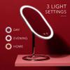Fancii Vera LED Lighted Vanity Makeup Mirror, Rechargeable - Cordless Illuminated Cosmetic Mirror with 3 Dimmable Light Settings, Dual Magnification (Chrome) view 2
