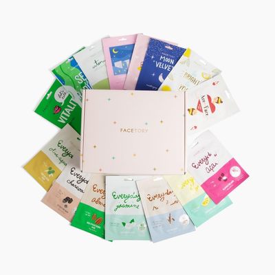 FACETORY K-Beauty Sheet Mask Gift Set 15 Premium Korean Face Masks in Stylish Gift Box | Hydrating, Brightening & Soothing Skincare Variety Pack