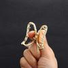 1PC Elegant Butterfly Rhinestone Alloy Hair Claw Clip Bride Wedding Crystal Hair Jaw Clips Hairpin Hair Clamp for Women Lady (Gold) view 3