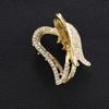 1PC Elegant Butterfly Rhinestone Alloy Hair Claw Clip Bride Wedding Crystal Hair Jaw Clips Hairpin Hair Clamp for Women Lady (Gold) view 4