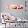 iKNOW FOTO Canvas Set of 3 Wall Art Manicure Painting Hands Foot Bath Massage Spa Still Life with Flowers Pictures Nails Beauty Salon Posters Printed Giclee Print Gallery Wrap for Walls view 4