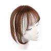 RemeeHi Remy Human Hair Straight Hairpiece Clip In Hair Topper Piece for Women Hand Made 3D Hair Bangs Light Brown view 2