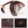 RemeeHi Remy Human Hair Straight Hairpiece Clip In Hair Topper Piece for Women Hand Made 3D Hair Bangs Light Brown view 3