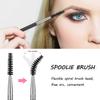 6 Pieces Duo Eyebrow Brush Angled Spoolie Brush Mini Eyelash for Tinting Angled Eyebrow, Fit for Gel and Cream(Silver) view 4