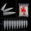 Magik 500-1000 Pcs Coffin Nail Tips Long Square French Fake False Nails Stiletto Nail Clips US (1000 Pack, Full Pointy Nail, Natural) view 1