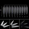 Magik 500-1000 Pcs Coffin Nail Tips Long Square French Fake False Nails Stiletto Nail Clips US (1000 Pack, Full Pointy Nail, Natural) view 3