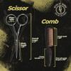 Mustache Grooming Kit - Mustache Scissors For Men For Precise Facial Hair Trimming - Mustache Combs For Men - Perfect Moustache Comb and Moustache Scissors Great For Travel view 2