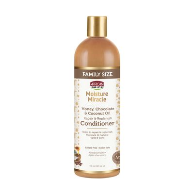 African Pride Moisture Miracle - For Natural Coils & Curls, Nourishes & Shines, Sulfate Free, Color Safe (Conditioner)