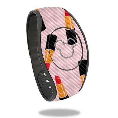MightySkins Carbon Fiber Skin for Disney MagicBand 2 - Lipstick Pattern | Protective, Durable Textured Carbon Fiber Finish | Easy to Apply, Remove, and Change Styles | Made in The USA