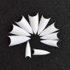 Magik 500-1000 Pcs Coffin Nail Tips Long Square French Fake False Nails Stiletto Nail Clips US (1000 Pack, Half Pointy Nail, White) view 1