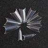 Magik 500-1000 Pcs Coffin Nail Tips Long Square French Fake False Nails Stiletto Nail Clips US (1000 Pack, Half Pointy Nail, Clear) view 1