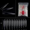 Magik 500-1000 Pcs Coffin Nail Tips Long Square French Fake False Nails Stiletto Nail Clips US (1000 Pack, Full Pointy Nail, Clear) view 3