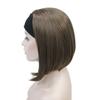 Lydell Short Straight Bob Headband Wig 3/4 wig short half Synthetic hair wig (Light Ash Brown) view 2