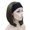 Lydell Short Straight Bob Headband Wig 3/4 wig short half Synthetic hair wig (Chestnut Brown) view 3