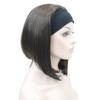 Lydell Short Straight Bob Headband Wig 3/4 wig short half Synthetic hair wig (Chestnut Brown) view 4