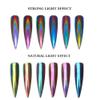 Jutao Holographic Nail Powder Chameleon Peacock Nail Glitter Nail Art Chrome Glitters Laser Rainbow Mirror Effect Nail Art 6x0.3g/Jar (Blue 01-06) view 2