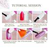 Jutao Holographic Nail Powder Chameleon Peacock Nail Glitter Nail Art Chrome Glitters Laser Rainbow Mirror Effect Nail Art 6x0.3g/Jar (Blue 01-06) view 4