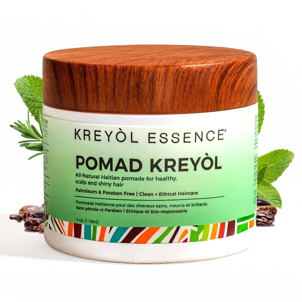 Kreyol Essence - Scalp Care POMAD, Detox + Treat, Rosemary Peppermint 4 Oz, Natural, Paraben Free, Healthy Scalp, Hair Care