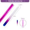 EAONE Crystal Glass Nail File with Case 3 Pack, Double-Sided Etched Fingernail Files for Natural Nails Professional Footnail Care Tool, Stocking Stuffers for Women Girls Gifts view 2