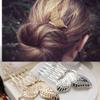 3PCS Butterfly Metal Hair Combs Hair Clip With Teeth Grip Clasp Barrettes Pins for Women Updo Vintage Accessories (B#) view 3