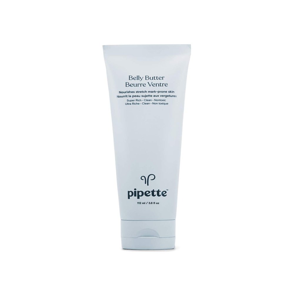 Pipette Belly Butter - Stretch Mark Cream for Pregnancy, Clean Hydrating Ingredients to Help Retain Skins Moisture, Shea Butter & Squalane, 3.8 fl oz