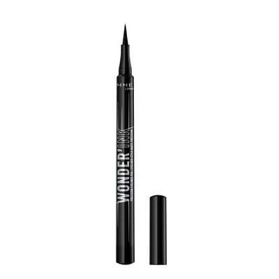 Rimmel London WonderInk Eyeliner, Matte Finish, Waterproof, Long-Wearing, 001, Black, 0.03oz