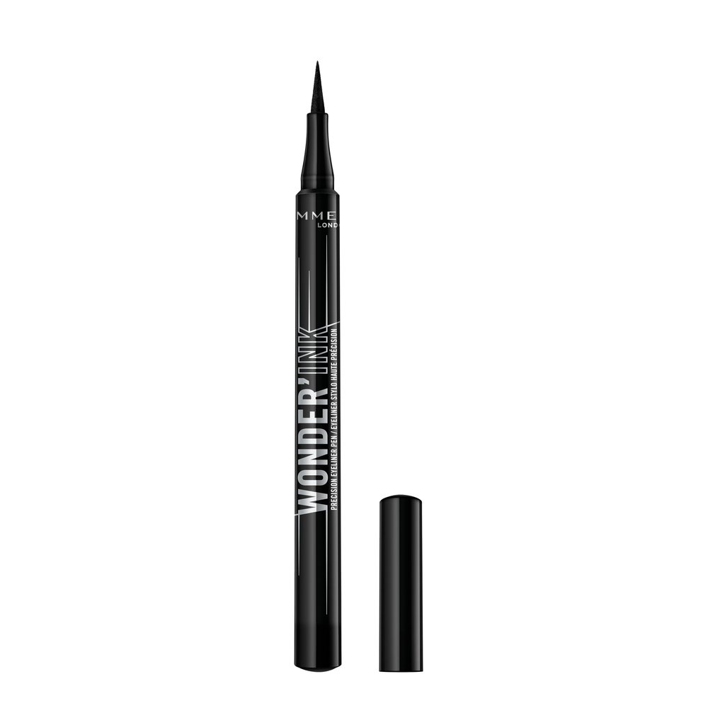 Rimmel London WonderInk Eyeliner, Matte Finish, Waterproof, Long-Wearing, 001, Black, 0.03oz