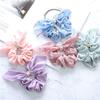 10 Pcs Chiffon Rabbit Ears Knotted Hair Scrunchies Elastic Hair Rope Hair Ties Hair Bands Women Hair Accessories (6 Pieces of Floral and 4 Solid Colors) view 4