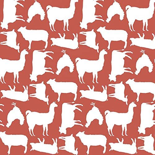 Poppie Cotton Prairie Sisters Fabric Collection Barnyard on Red 100% Cotton Fabric by The Yard