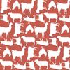 Poppie Cotton Prairie Sisters Fabric Collection Barnyard on Red 100% Cotton Fabric by The Yard view 1