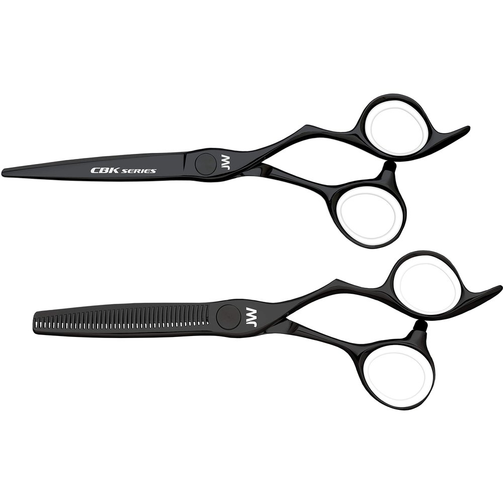 JW Shears CBK Shear & Thinner Combo - FREE Case Included (5.75")