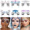 iMethod Mermaid Face Jewels - Stick On Gems, Rave Accessories for Festival & Holiday Costumes, 6 Pcs, Multicolored view 1