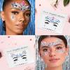 iMethod Mermaid Face Jewels - Stick On Gems, Rave Accessories for Festival & Holiday Costumes, 6 Pcs, Multicolored view 2