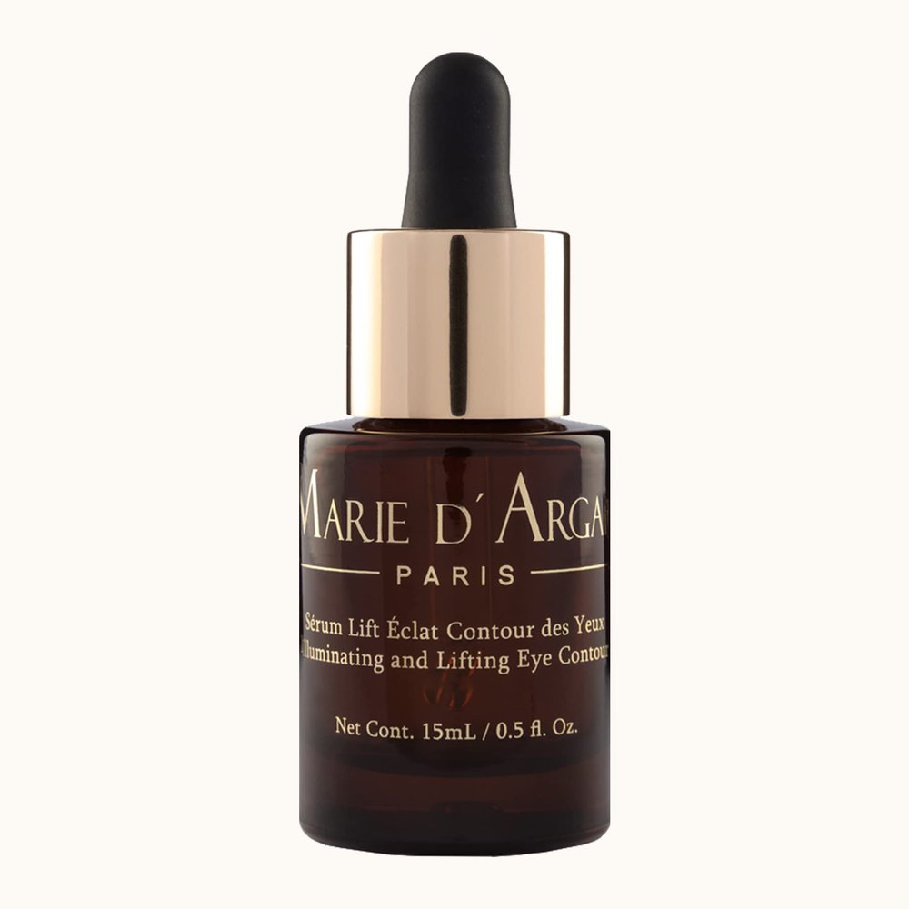 Marie d'Argan Eye Contour Serum for dark circles and puffiness, with Hyaluronic Acid, Ginseng and Hibiscus Anti-wrinkle, Repairs Bags under eyes, iluminates skin, firming effect, 15 ml,