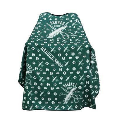 BARBER PRO Hair Cutting Cape with Snap Closure, Professional Salon Cape - Waterproof Adjustable Snap for Hairstylists, 50 x 60 inches (Green)