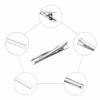 1000Pcs Iron Flat Alligator Teeth Hair Clip Blank Hair Barrette Prong Platinum for DIY Hair Accessories Making 57x8.5mm view 2