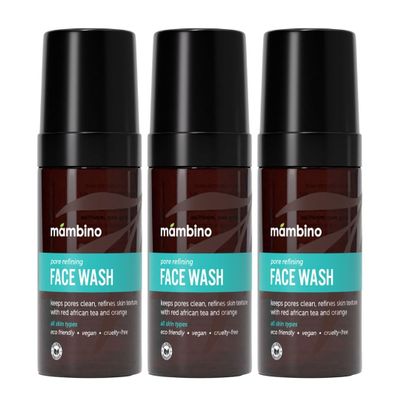 Mambino Organics Pore Refining Foaming Cleanser, Red African Tea + Orange, 5.5 Fluid Ounces (2-Pack Foaming Cleanser)
