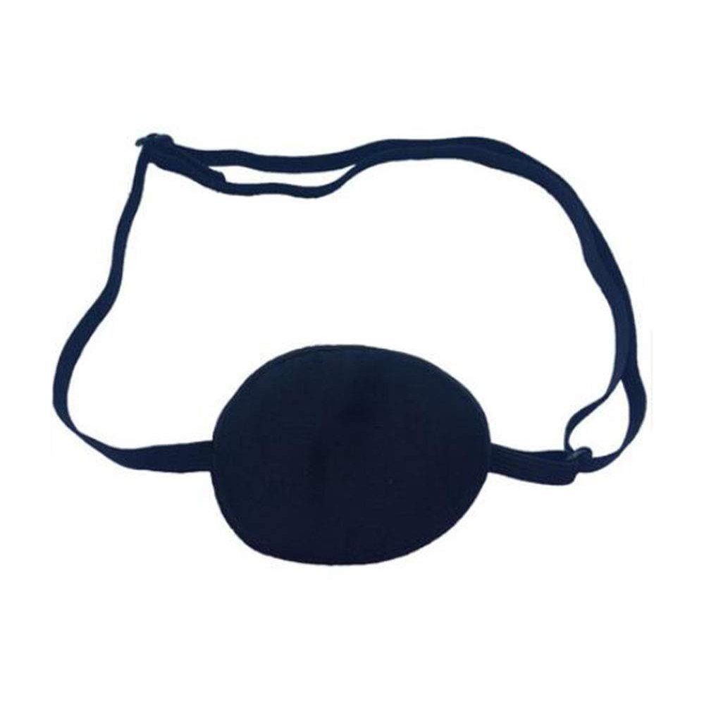 Adult/Child Breathable Adjustable Strabismus Silk Eye Patch Pad Amblyopia Corrected Single Eye Mask for Lazy Eye(Black)