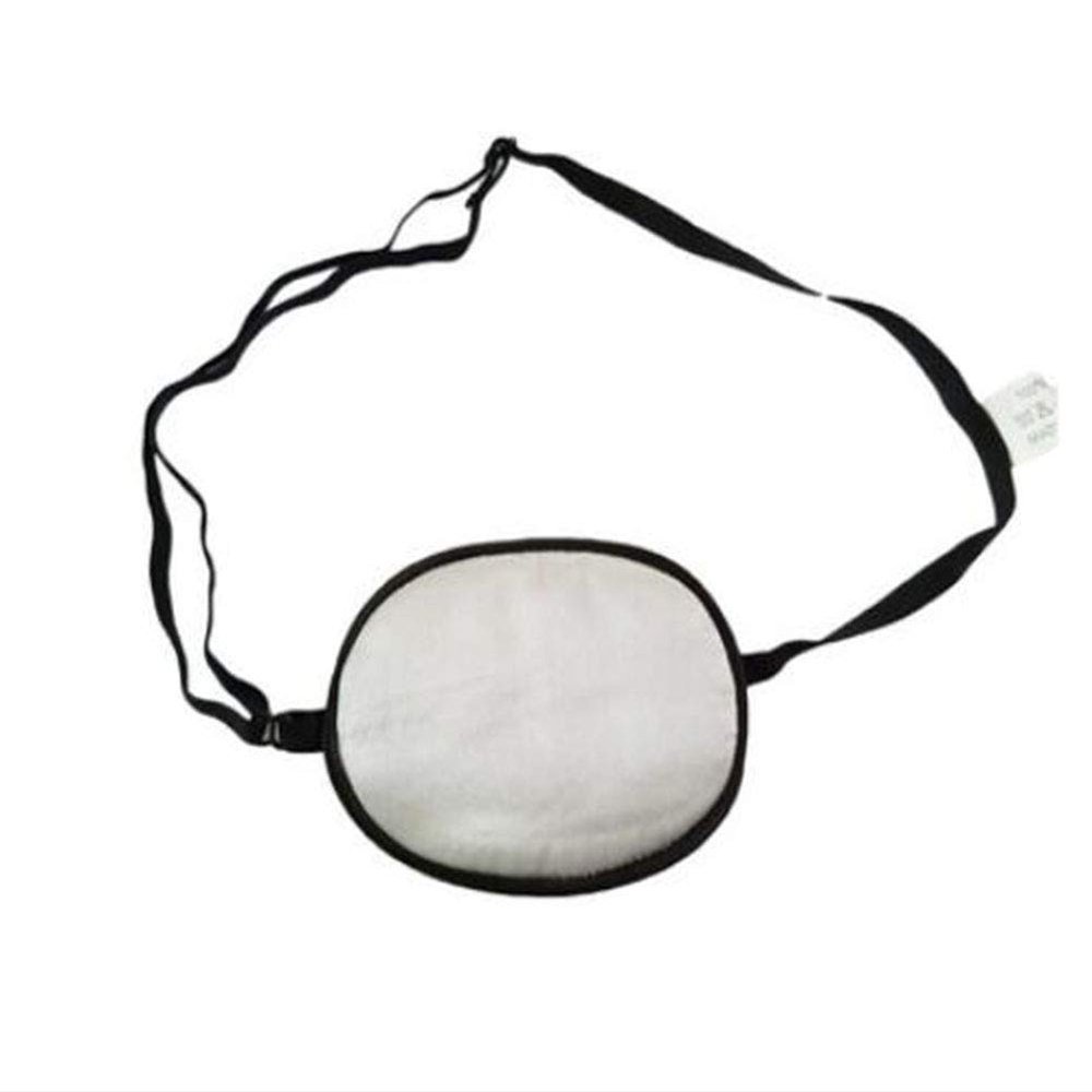 Adult/Child Breathable Adjustable Strabismus Silk Eye Patch Pad Amblyopia Corrected Single Eye Mask for Lazy Eye(Silver Gray)