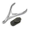 GERMANIKURE Standard Professional Cuticle Trimmer - 3/4 Full Jaw Nipper - Ethically Made in Germany - FINOX Stainless Steel Sharp Cuticle Remover in Leather Case  Manicure Tool, r177, 7mm view 1