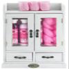 BRUBAKER Cosmetics 10-Piece Bath and Body Gift Set - Cherry Blossoms & Rice Milk - Vegan - Spa Gift in Wooden Cabinet - Vintage White view 1