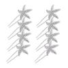10 Pcs Bride Shining Rhinestone Crystal Starfish Hair Pin for Wedding Beach Party Women Jewelry Hair Accessories view 1