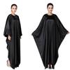 KAHOT Haircut Salon Hairdressing Cape for Adult Large Styling Imitation Silk Professional Barber Gown Cover Waterproof Shampoo & Cutting Household Capes Wrap,55"x66" (Black) view 3