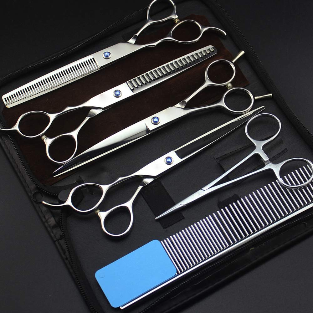 Left-Handed Hair Scissors Set, Professional Hairdressing Scissors Barber Cutting Shears Thinning Scissors,7.0inches