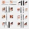 16 Pieces Manicure Set, Pedicure Kit, Nail Clippers, Stainless Steel Professional Personal Care Tool Kit, Nail Tools with Brown Case, Gifts for Men view 3