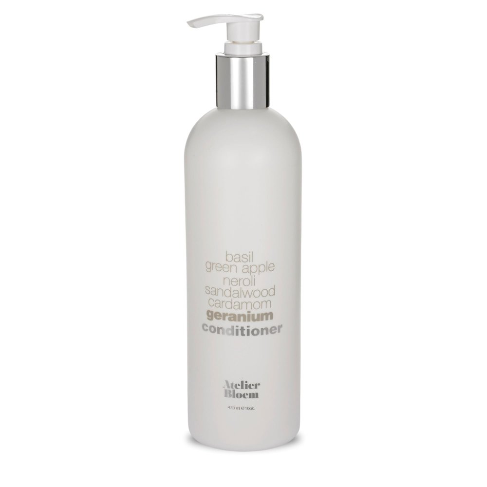 Atelier Bloem Geranium Strengthening Conditioner - Kimpton Hotel Collection - Bath & Body - Basil, Green Apple, Neroli, Sandalwood, Cardamom and Geranium - 16 oz.