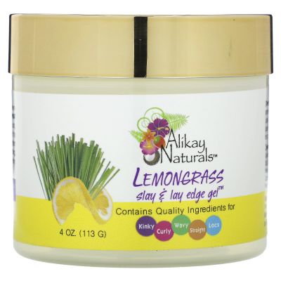Alikay Naturals Lemongrass Stay & Lay Edge Gel 4 oz