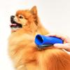 Pet Teezer De-Shedding Dog Brush for Short Hair Breeds, Small, Navy & Blue view 3