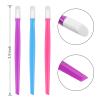 10pcs Rubber Nail Cuticle Pusher Tipped Plastic Handle Nail Art Tool Nail Acrylic Cuticle Pusher Cleaner (Random Color) view 2